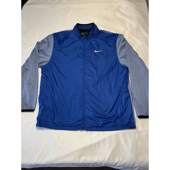 Nike Golf Shield Windproof Windbreaker Blue Full Zip Jacket Men’s XL 726401-480 - Picture 1 of 9